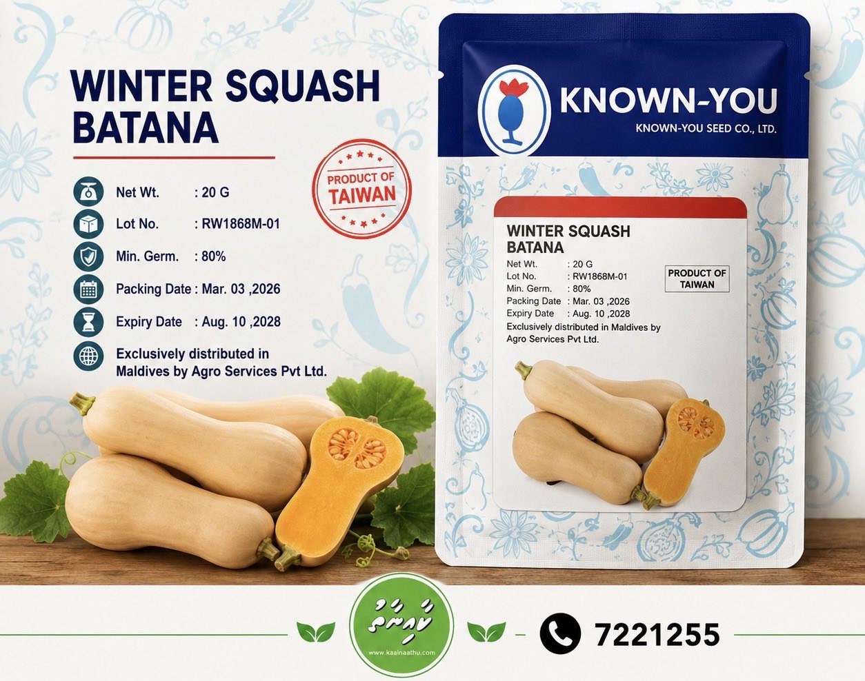 Winter Squash Batana Seeds